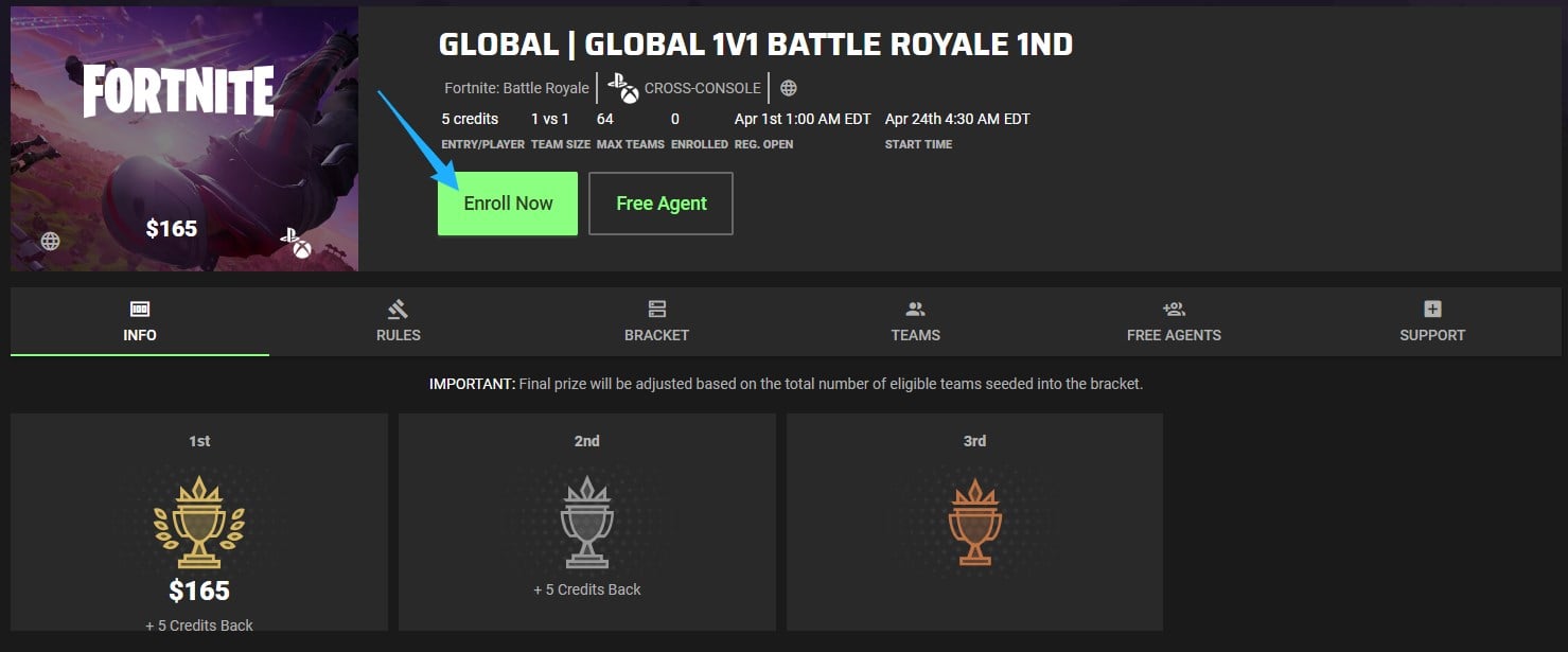 Fortnite Battle Royale Tournaments Ps4 Xb1 Checkmate Gaming